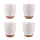 Coffret 4 gobelets  jaspe beige 20 cl