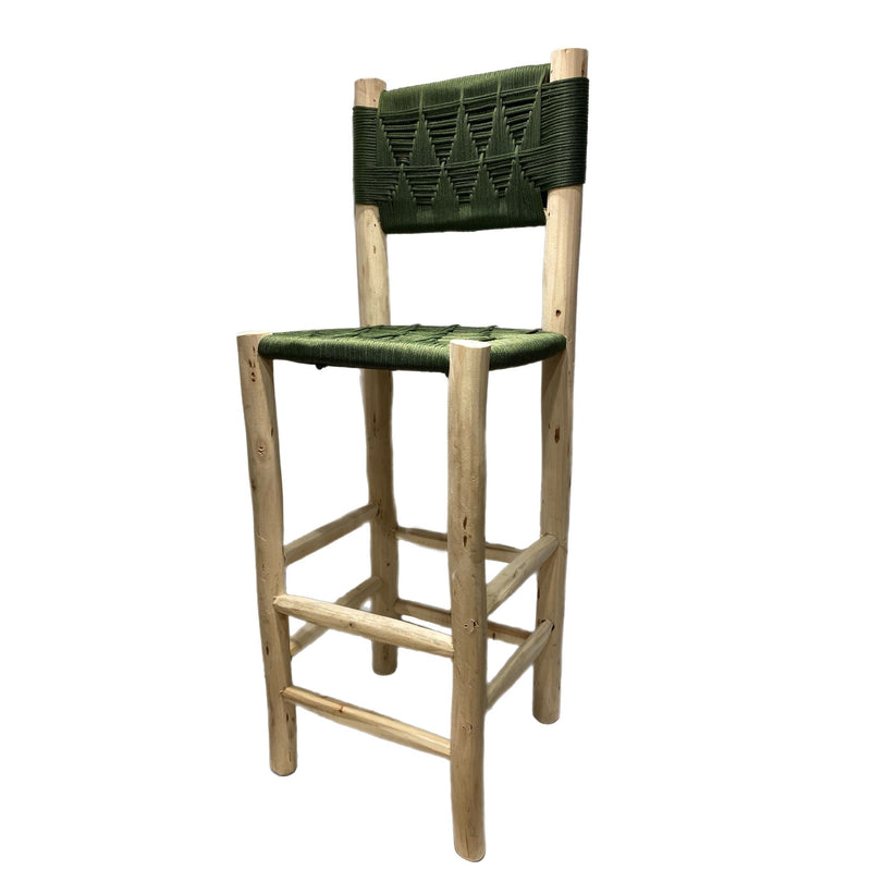 Tabouret de bar BASTIA kaki 40x40xH110cm