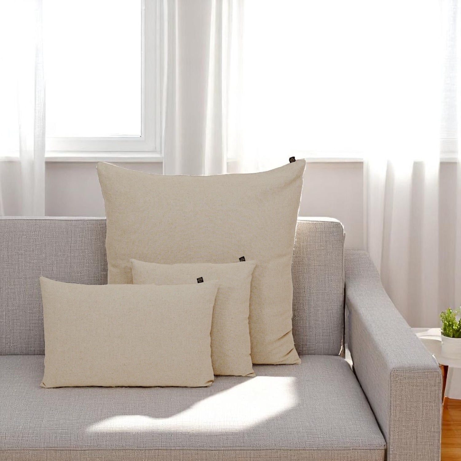 Housse de coussin FIGARI NATUREL 80X80cm