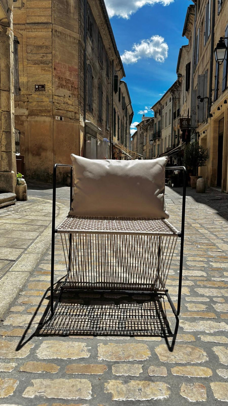 Fauteuil d'extérieur PERTH Beige 60x60xH70cm