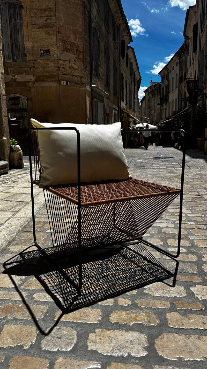 Fauteuil d'extérieur PERTH Caramel 60x60xH70cm