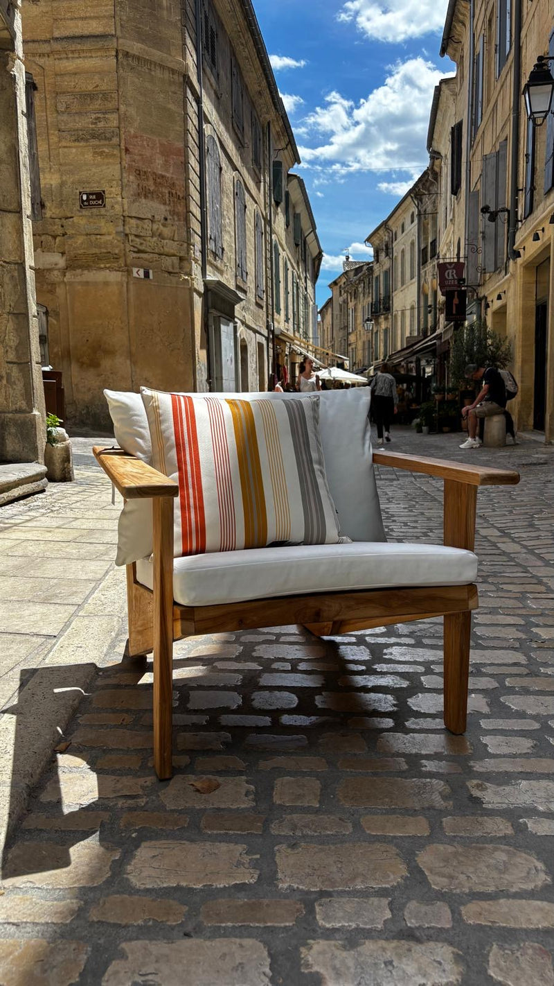 Fauteuil d'extérieur LOUANE Teck 79x84xH84cm