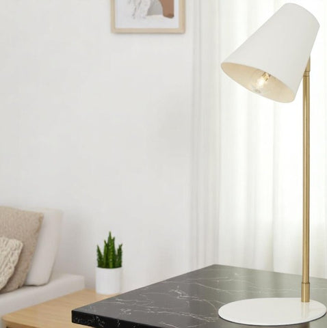 Lampe POTEN Email Blanche ATHEZZA  Ø19.5xH56 cm