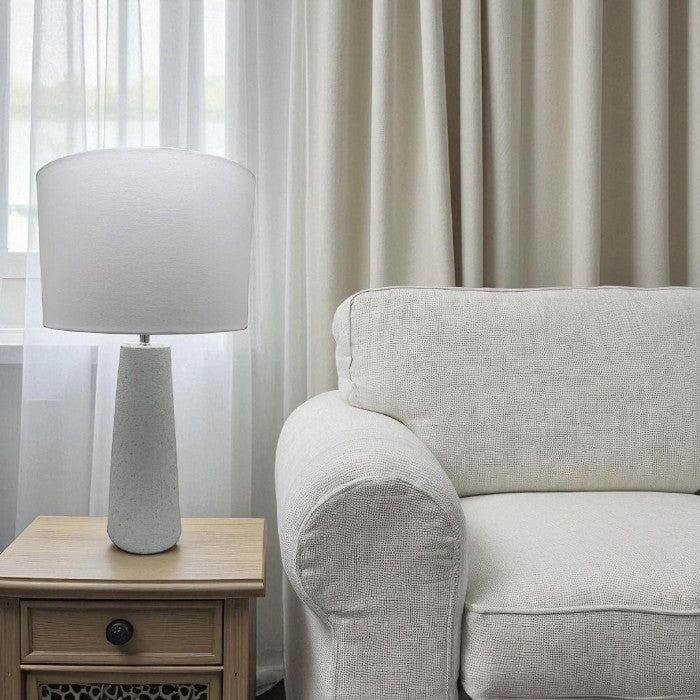 Lampe base en céramique blanche Ø35xH60 cm