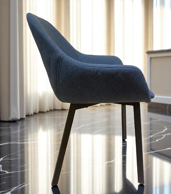 Fauteuil Repas PADE Tissu Pétrole 60x58xH81cm