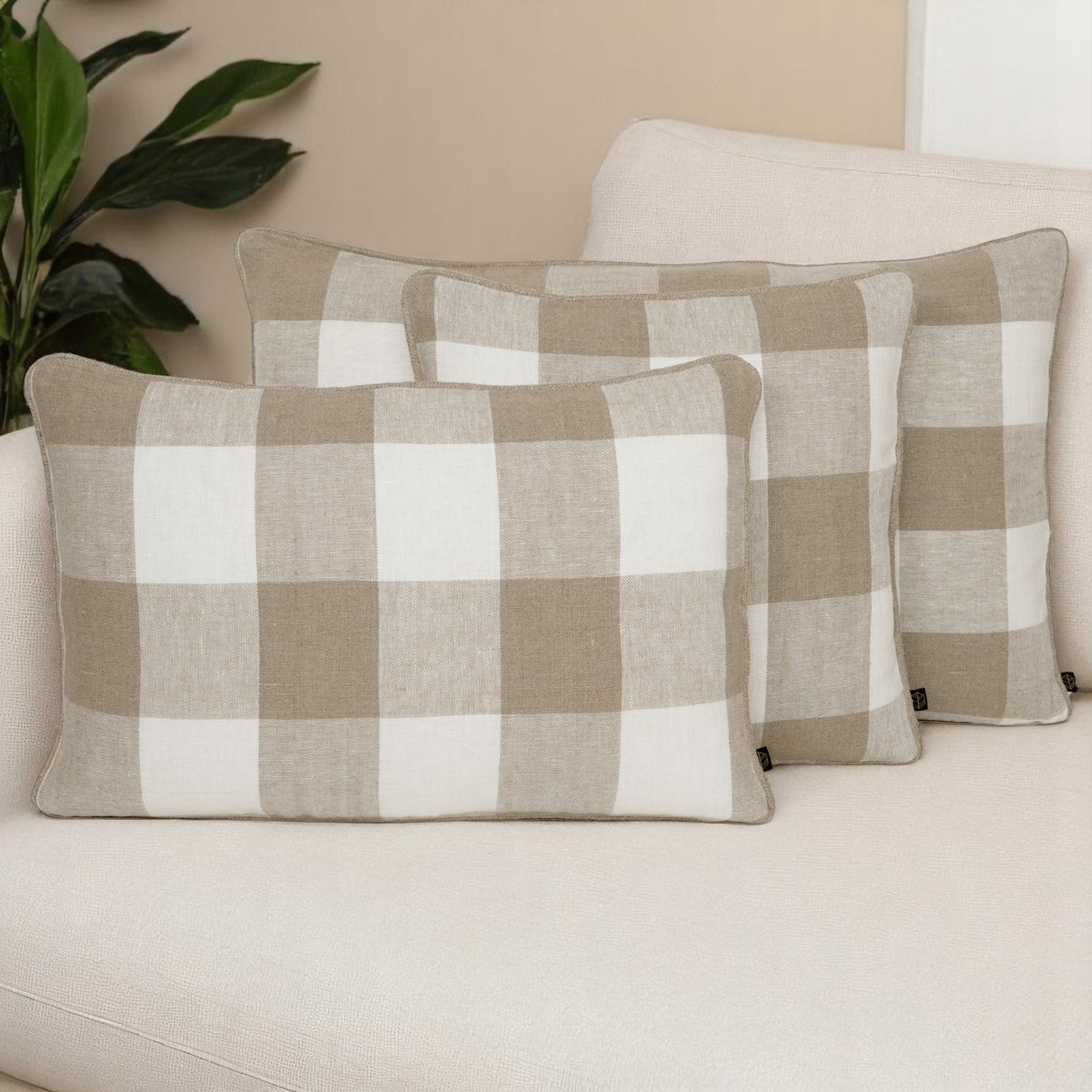 Housse de coussin PALMA NATUREL 45X45cm