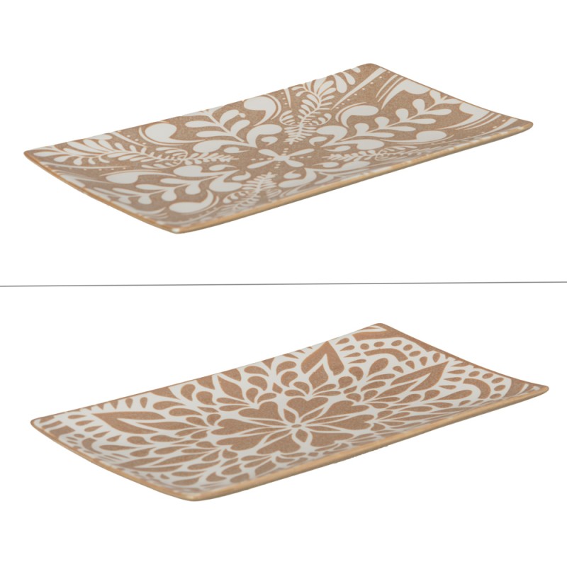 Plat Recatngulaire SAFI Beige 29x16xH3cm