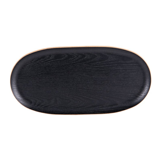 Plateau OVALE Noir 31x15xH2cm