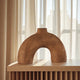 Vase en terre cuite ocre forme arche 36x11xH24.5 cm