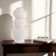 Vase en grès blanc forme galets empilés 19x16.5xH38 cm