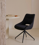 Chaise STORY Black bouclette 52x60xH85.5cm