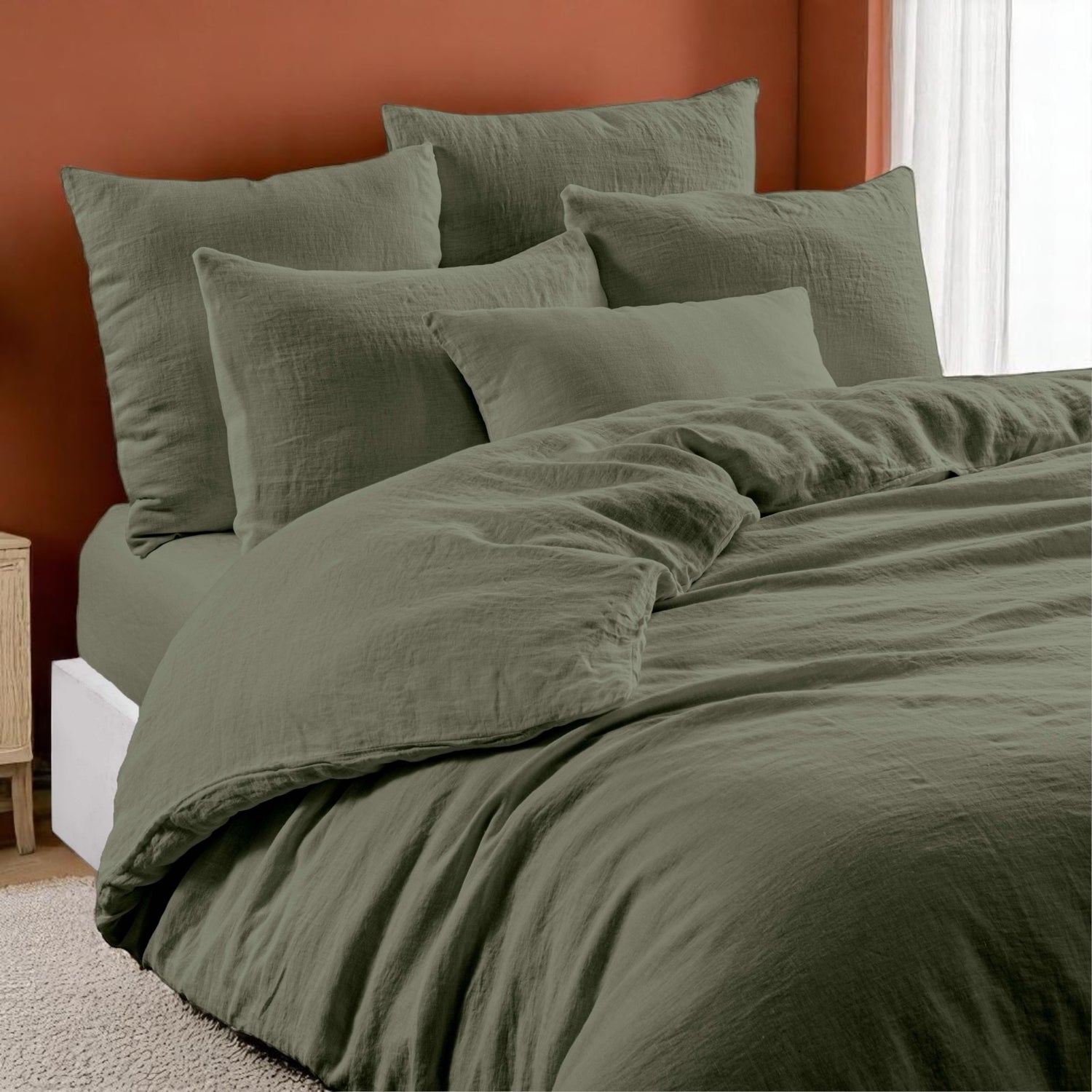 Housse de couette LIMY KAKI 240X220cm