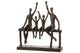 FAMILLE SUR BANC POLY BRUN 30x9xH34 cm