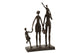 FAMILLE EN PROMENADE RESINE MARRON 22x11xH38.5 cm