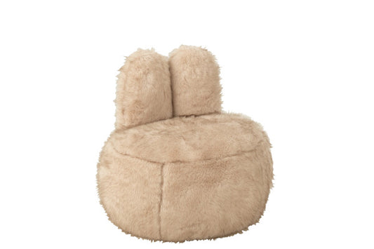 TABOURET FOURRURE  BUNNY TAUPE 58x45xH56 cm