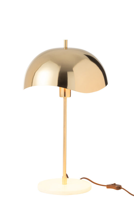 LAMPE MET/MARBRE OR Ø30xH56 cm