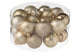 30 Boules de Noël en Plastique Beige/Écru Ø31x16 cm