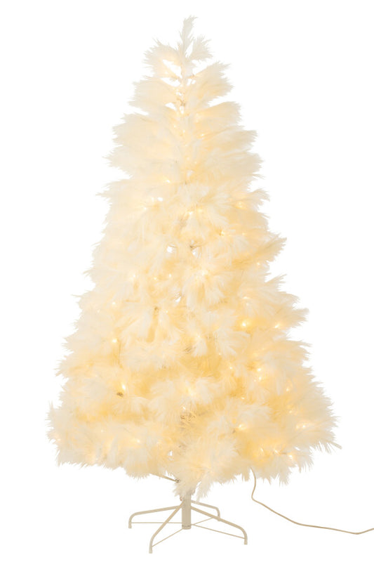 SAPIN NOEL 400 LED PAMPA MET ECRU Ø132xH210 cm
