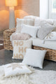 COUSSIN FLOCON COTON BLANC 45x45 cm