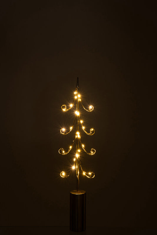 ARBRE LED FER DORÉ M 17x6xH59.5 cm