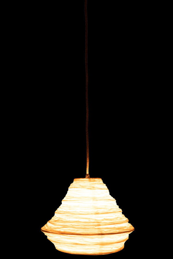 SUSPENSION NID RAFFIA BLANC Ø35xH28 cm