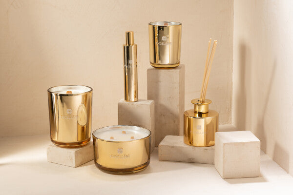 BOUGIE PARAFINE OR 50H Ø9xH12 cm