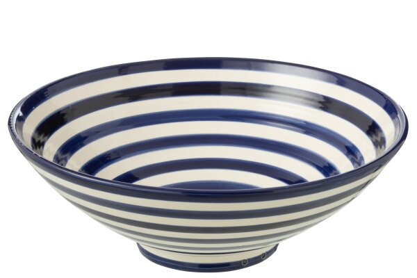 Saladier GRANA Poterie Bleu/Blanc Ø40x15cm