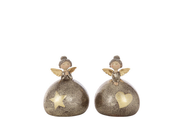 ANGE COEUR +ETOI MIX S 9x8xH10.5 cm / par pièce
