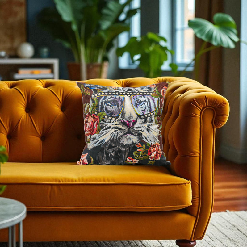 Coussin TIGRE BLANC 45x45cm