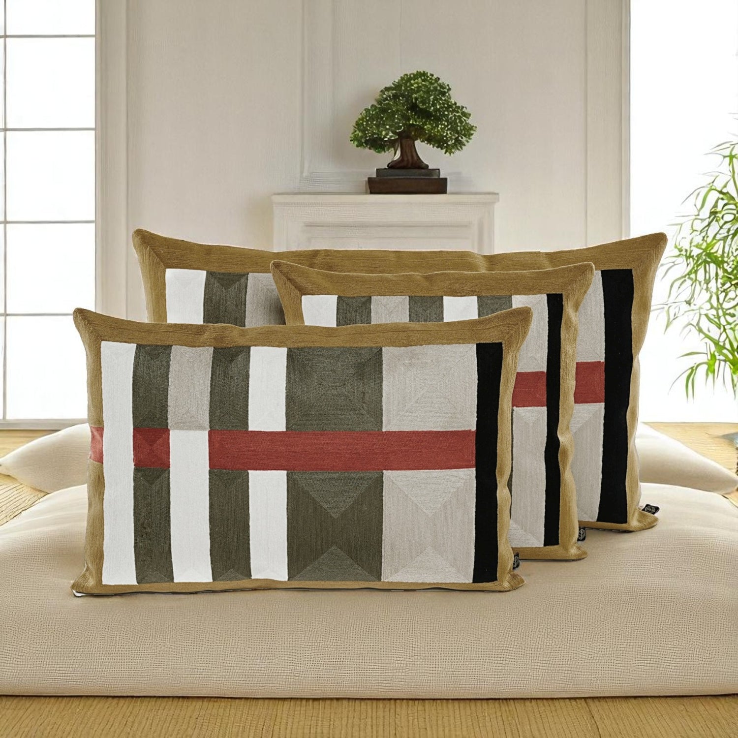 Housse de coussin TOKYO KAKI 40X60cm