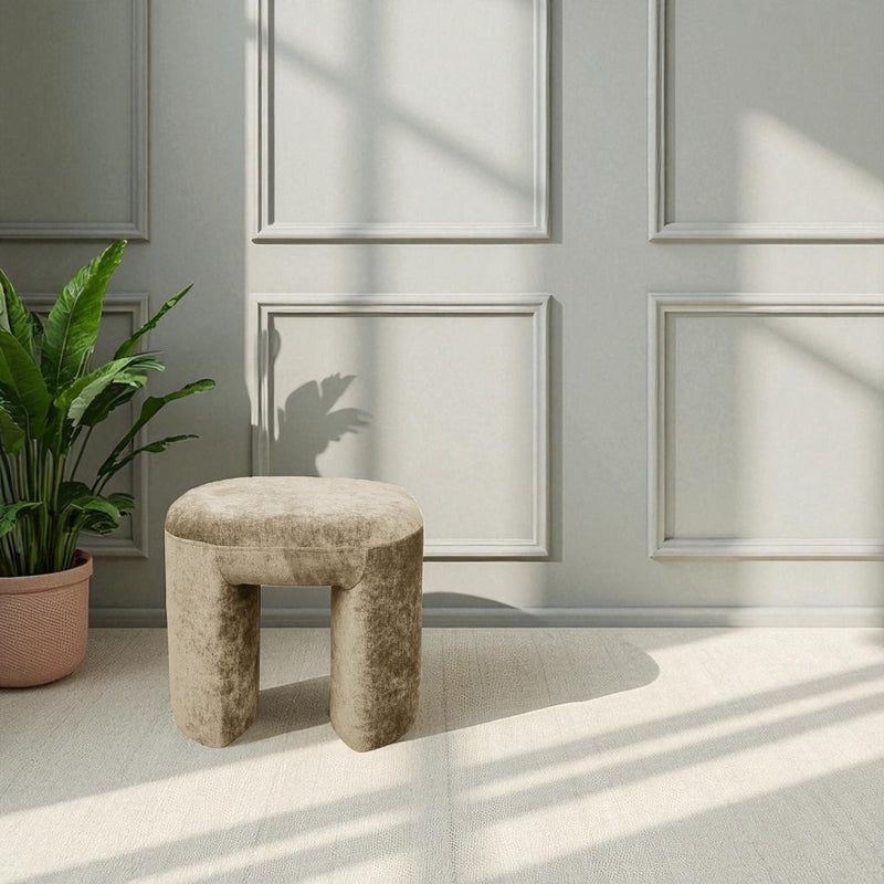 Pouf ARCHE Taupe 46x42,5h40cm