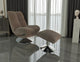 FAUTEUIL+REPOSE PIEDS BOTON TAUPE