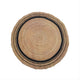 Tapis JUTE ROND Naturel & 3 Bandes Noires D250cm