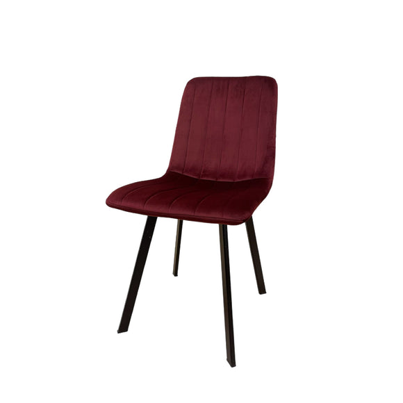 Chaise THER Velours Burgandy 45x50xH87cm