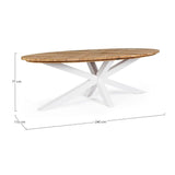 Table Repas PALMDALE Ovale 240x110xH76cm