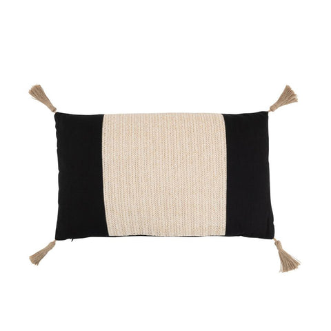 Coussin Tissu RECTANGLE Noir 30x50x11cm