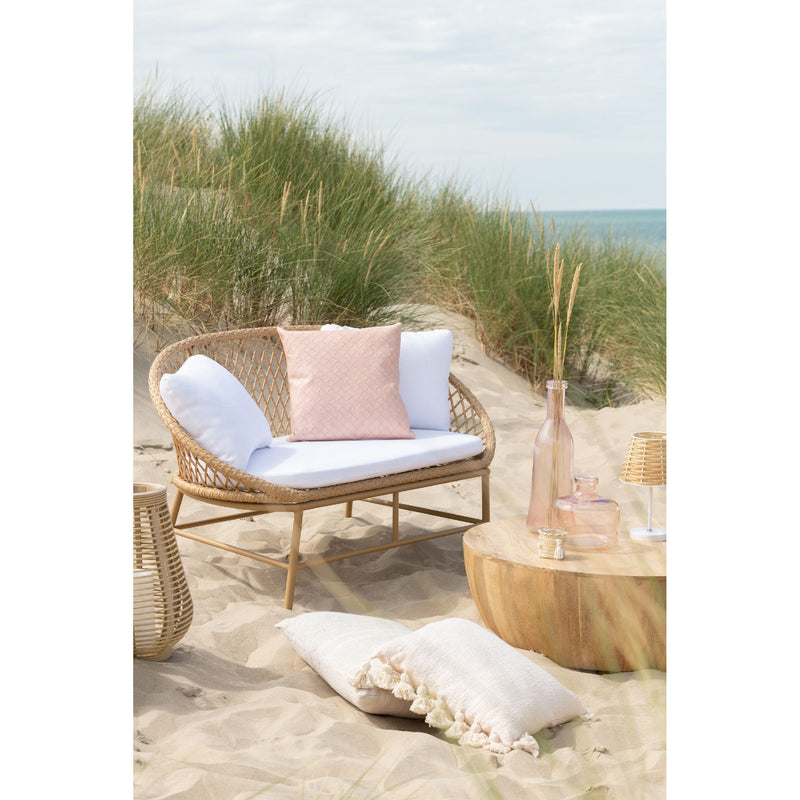 Coussin FLOCHES Coton Beige Carre 48,5x48x cm