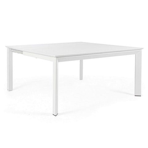Table repas Extérieur KONNOR Blanc 110x160xH76 cm