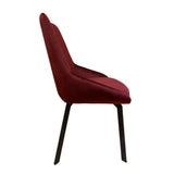 Chaise MARIZAN Velours Burgandy 50x50xH86cm