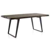 Table rect BRANDO acacia grisé 180x90H76 cm