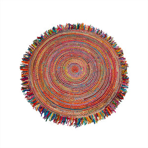 Tapis JUTE ROND Tissu Multicolor D250cm