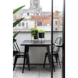 Table REPAS Bistro Metal Noir 79x79xH76 cm