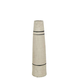Vase Haut Ligne Terre Cuite Beige/Noir S Ø10xH39 cm