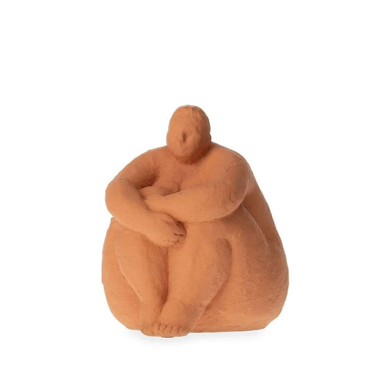 Statue SUMETTE Assise Terracota ATHEZZA 14x14xH17.5 cm