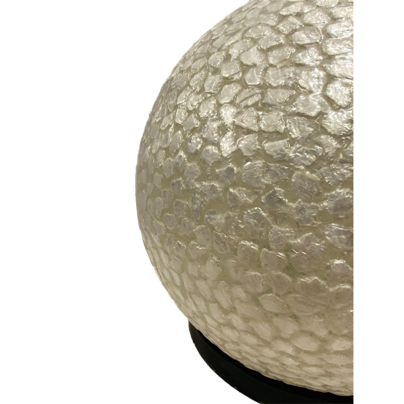 Lampe BOULE Nacre Blanche D30cm