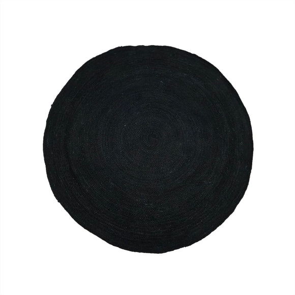 Tapis JUTE ROND Noir Basic D250cm