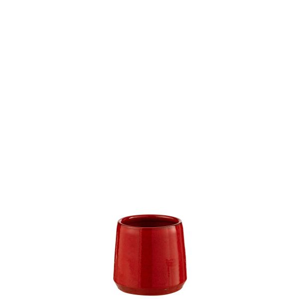 Cachepot Rond Céramique Rouge xs Ø14xH13 cm