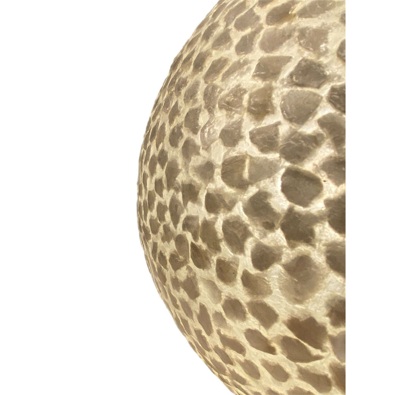 Lampe BOULE Nacre Blanche D50cm