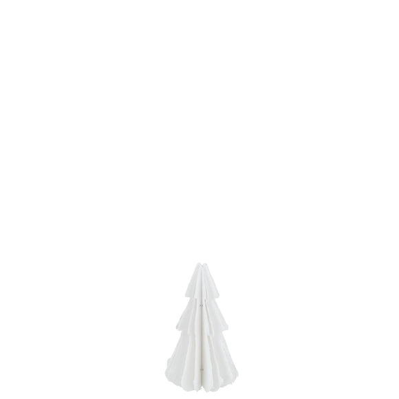 Sapin Noël COTON MACHÉ Blanc S 13x13xH20.5 cm