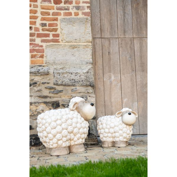 Mouton MAGNESIUM Blanc/Gris L 57x34.5xH49 cm